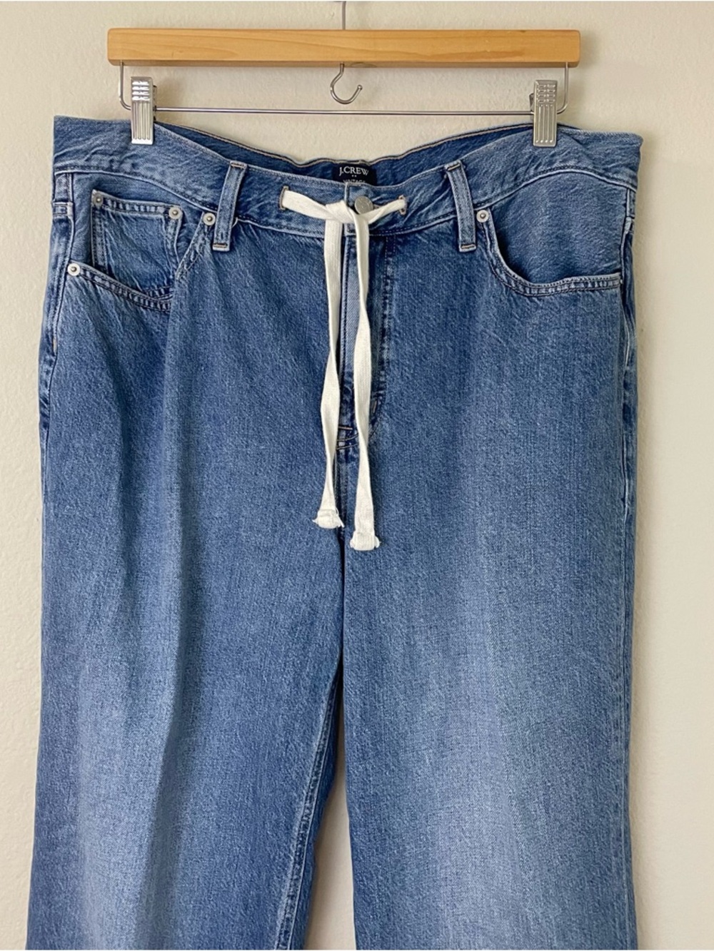 J.‎ Crew Blue Beryl Wash Vintage Wide Leg Jeans Size 32 - Picture 4 of 8
